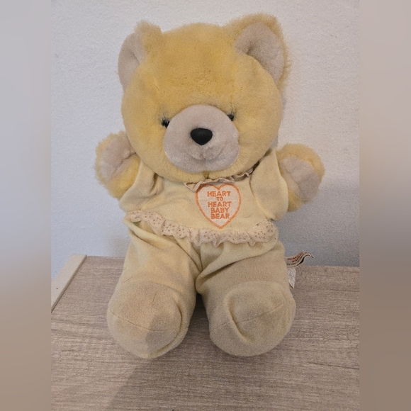 chosen heart Other - Chosun Heart To Heart Vintage Yellow Teddy Bear Pajamas Heart Stuffed Plush Coll